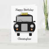 ブラックタクシー誕生日 カード (正面)