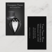 ブラックタックスメンズフォーマル衣服名刺 名刺 (正面/裏面)