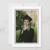 ブラックタッセルグラードパーティー卒業招待状カード セーブザデート (裏面)