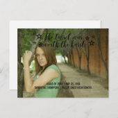 ブラックタッセルワースHasle写真卒業 案内ポストカード (正面/裏面)