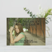 ブラックタッセルワースHasle写真卒業 案内状 (スタンド正面)