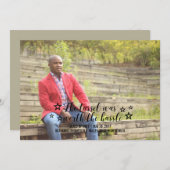 ブラックタッセルワースHasle写真卒業 案内状 (正面/裏面)