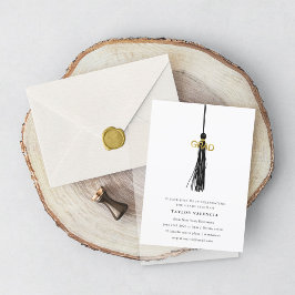 ブラックタッセル卒業パーティフォトカスタム 招待状