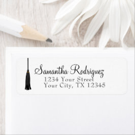 ブラックタッセル卒業ラベル ラベル