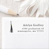 ブラックタッセル卒業差出人住所 ラベル (インサイチュ)