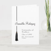 ブラックタッセル卒業発表 招待状 (正面)