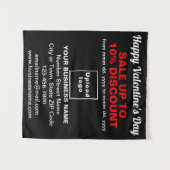 ブラックタペストリーのビジネスのバレンタインデー タペストリー (正面(横))