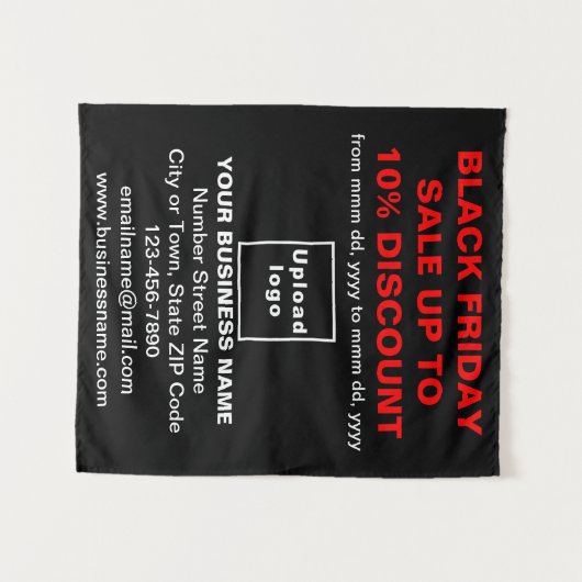 ブラックタペストリーのビジネスブラックフライデーセール タペストリー (正面(横))