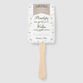 ブラックタンエレガントブックのチャプター結婚式 プログラム ハンドファン (正面)