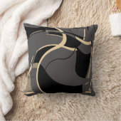 ブラックタンオングレースワーリング抽象芸術アートMCMルック クッション (ブランケット)