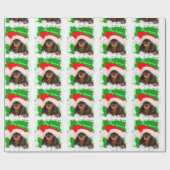 ブラックタンカバリヤーキングチャールズクリスマス紙 ラッピングペーパー (フラット)