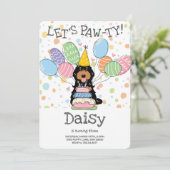 ブラックタンコックポオカバポオドッグバースデーパーティー 招待状 (スタンド正面)