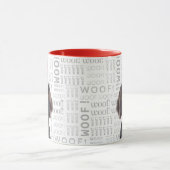 ブラックタンコンハウンドドッグラバークリスマスホリデー マグカップ (中央)