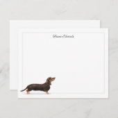 ブラックタンダックシュントグレ縁どーパーソナライズされた ノートカード (正面/裏面)