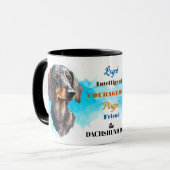 ブラックタンダッシュント犬ロイヤルフレンド マグカップ (正面左)