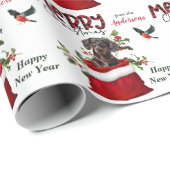 ブラックタンダッシュンドドッグinクリスマス抱き枕 ラッピングペーパー (ロールコーナー)