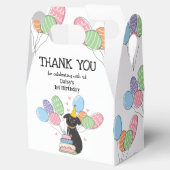 ブラックタンブリュッセルグリフォン犬の誕生日パーティー フェイバーボックス (オープン)