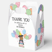 ブラックタンブリュッセルグリフォン犬の誕生日パーティー フェイバーボックス (オープン)