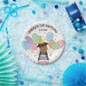 ブラックタンブリュッセルグリフォン犬の誕生日パーティー ペーパープレート (パーティー)