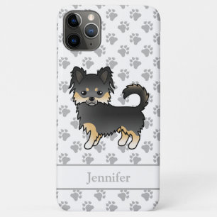 ブラックタンロングコートチワワ  かわいい犬と名前 iPhone 11 PRO MAXケース