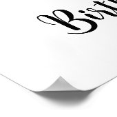 ブラックターコイズバースデーパカスタムーティー18x24 ポスター (角)