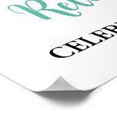 ブラックターコイズリタイアカスタムパーティー20x30 ポスター (角)