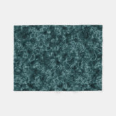 ブラックターコイズ大理石 フリースブランケット (正面(横))