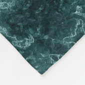 ブラックターコイズ大理石 フリースブランケット (角)