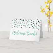 ブラックターコイズ紙吹雪ウェルカムバックカード カード (黄色い花)