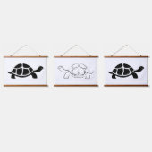 ブラックタートル 吊り下げ型タペストリー (トリプル)