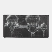 ブラックダイアグラム宇宙ベース デスクマット (正面)