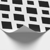 ブラックダイアモンドはっきりした、白い縁ど幾何パターン ラッピングペーパー (角)