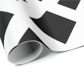 ブラックダイアモンドはっきりした、白い縁ど幾何パターン ラッピングペーパー (ロールコーナー)