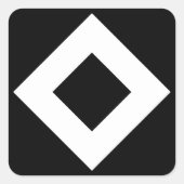 ブラックダイアモンドはっきりした、白縁ど色 スクエアシール (正面)