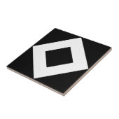 ブラックダイアモンドはっきりした、白縁ど色 タイル (側面)