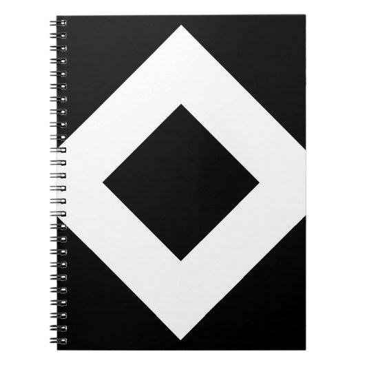 ブラックダイアモンドはっきりした、白縁ど色 ノートブック (正面)