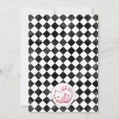 ブラックダイアモンドアリスOnderland誕生日Invitati 招待状 (裏面)