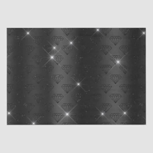 ブラックダイアモンドエレガントスパークル結婚ズ婚約 薄葉紙 (正面)