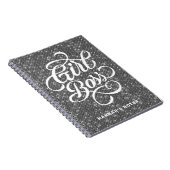 ブラックダイアモンドグラムガールボスタイポグラフィ ノートブック (右側)