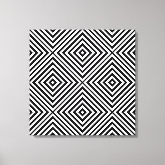 ブラックダイアモンドシェブロン@ Emporiomoffa キャンバスプリント (正面)