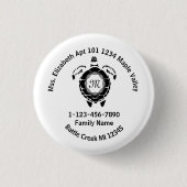 ブラックダイアモンドシータートルファミリー失ったホームアドレス 缶バッジ (正面)