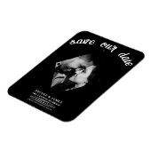 ブラックダイミニマルアモンド写真ウェディング日付を保存 マグネット (左側)