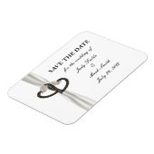 ブラックダイヤモンドとホワイトダイヤモンドのハートは日付磁石を保存 マグネット (左側)