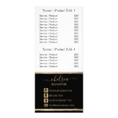 ブラックダイヤモンドと金ゴールドダイヤモンド – プライスリストラックカード ラックカード (裏面)