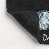 ブラックダイヤモンドの上にホワイトダイヤモンド マウスパッド (コーナー)