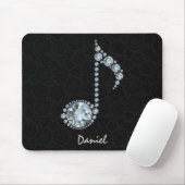 ブラックダイヤモンドの上にホワイトダイヤモンド マウスパッド (マウス)