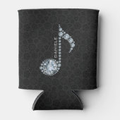 ブラックダイヤモンドの上にホワイトダイヤモンド 缶クーラー (正面)