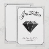 ブラックダイヤモンドの宝石ジュエリー 招待状 (正面/裏面)