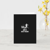 ブラックダイヤモンドは女の最高の友 長袖 カード (黄色い花)