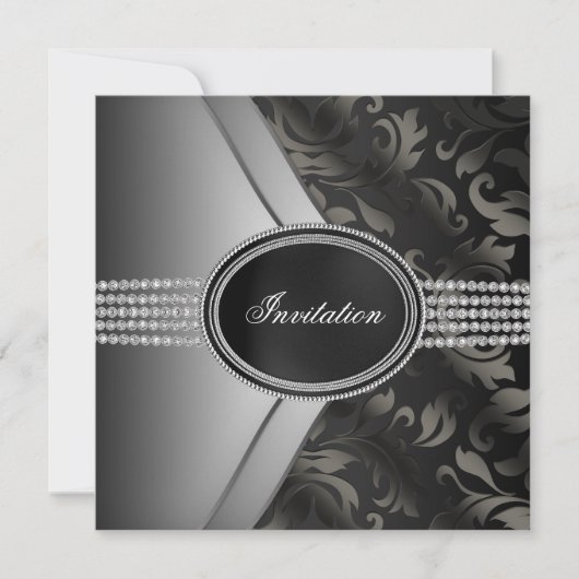 ブラックダイヤモンドブラックタイパーティー 招待状 (正面)